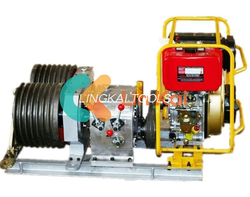 9KW 6 Gear Box Double Capstan Winch 5 Tons ابزار ساخت برج
