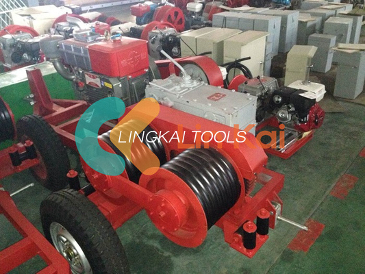 5T قدرت 9HP هیدرولیک دوبله Capstan کابل قرار دادن Winch تریلر برای کارهای سخت