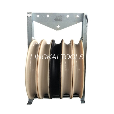 660MM لاستیک غلتکی پنج چرخ بلوک های رشته ای رسانا