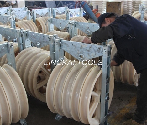MC Nylon Wheels OPGW سیم رشته قرقره رشته ای با قاب فولاد گالوانیزه